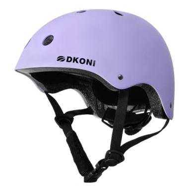 Imagem de DKONI Capacete De Bicicleta Infantil, Ajustável E Multiesportivo, Para Bebês Crianças Pequenas, 3 Tamanhos (Roxo, Médio: 20,5-22 Polegadas (52-56 Cm))