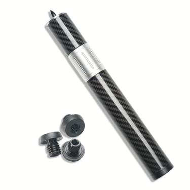Imagem de YEUEK Extensão de bastão de bilhar com 3 amortecedores extensor de fibra de carbono ajustável para extensão de bilhar acessório para piscina de bilhar