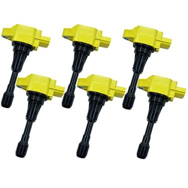 Imagem de HLZ PRODUCT Bobina De Ignição Alto Desempenho 22448-Jf00B 22448Jf00B 22448-Jf00A 22448Jf00A 5C1754 Uf-638 Uf638 C1697 Conjunto 6 Compatível Com Nissan Gt-R Gtr 3.8L V6/R35/Vr38