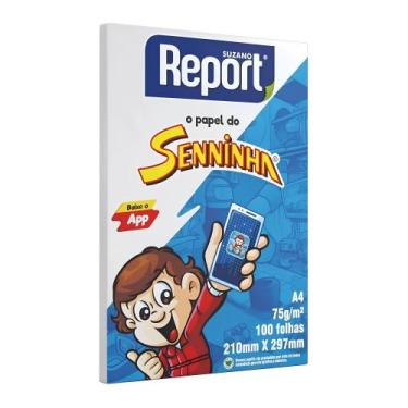 Imagem de Papel Sulfite Branco Report do Senninha 210x297mm A4 C/100 Folhas 75g 