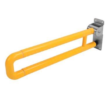 Imagem de Luocute Barra de Garganta de Vaso Sanitário, Barra de Grama de Trilho de Suporte de Suporte Dobrável, Corrimãos de Segurança de Handicap de Aço Inoxidável para Idosos Com Deficiência, (Amarelo)