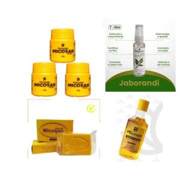 Imagem de pomada micosan original 50g+ Sabonete barra+reparador de ponta kit maj