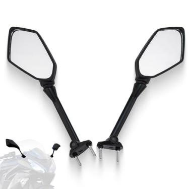 Imagem de FOVPLUE Espelhos retrovisores longos, ajuste de espelhos esquerdo e direito de motocicleta para Kawasaki Ninja 650R 2009-2015 Ninja 1000 Z1000SX 2011-2015 KAWASAKI NINJA 400R 2010-12 NINJA ER6F ER-6F