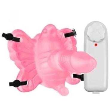 Imagem de Vibrador Butterfly Estimulador Feminino Com Mini Pênis Brinquedo Sexual Borboleta Portátil Discreto [ROSA]