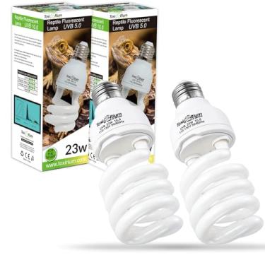 Imagem de ToxiRium Lâmpada De Calor Para Répteis Uva Uvb 5.0 23 W, Com Economia Energia, Espiral Compacta, Adequada Floresta Tropical, Tipo 2, Pacote Répteis/Cobras/Lagartos/Insetos/Tartarugas/Cágados