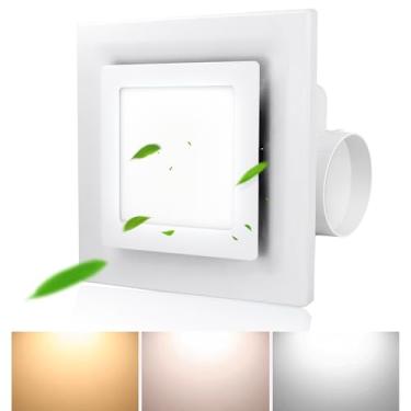 Imagem de Beendou Exaustor Com Luz, Mudança De Cor 3000K/4000K/6000K, Ventilador De Banheiro Ultrassilencioso 1.0 Sones 110 Cfm, Ventilação Branca Para Chuveiro/Banheiro/Casa/Escritório