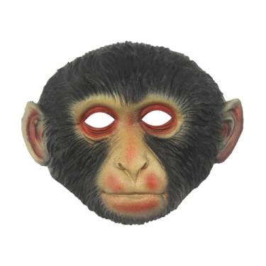 Imagem de YIJU Máscara de macaco para foto, acessório para fantasia de Halloween, para festa de Halloween, boate, papel