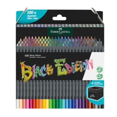 Imagem de Faber-Castell Lápis de cor edição preta, carteira de papelão com 100