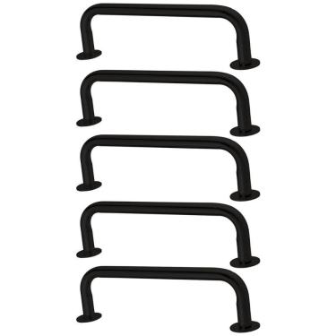 Imagem de Kit 5 Suportes Cabides Closet Cabideiros 73cm de Teto Tubos Araras Masutti Organizadores Curvados Pretos