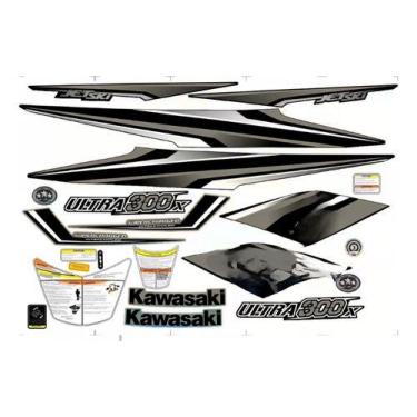 Imagem de Kit Adesivo Advertência Kawasaki Ultra 300 - SPTS