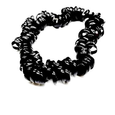 Imagem de Kit 30 Anel De Coco Tucum Unissex Preto Brilhante