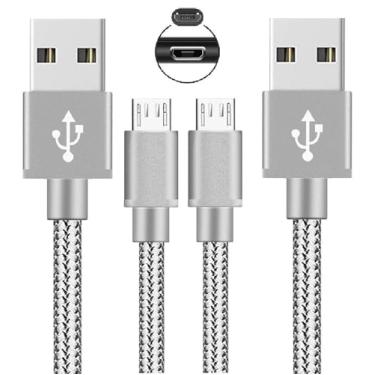 Imagem de PS4 Controller Charger Charging Cable 2 PACK 6.6FT Nylon Braided Playstaion 4 Charger Cord for PS4 Pro/ PS4 Slim/ PS4 Dualshock 4 Controller,for Xbox One X/S/One Elite Controller for Kindle Tablet