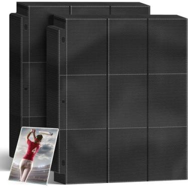 Imagem de Card Card Binder Sleeves Kitoyz de 3 anéis pretos com 1800 bolsos