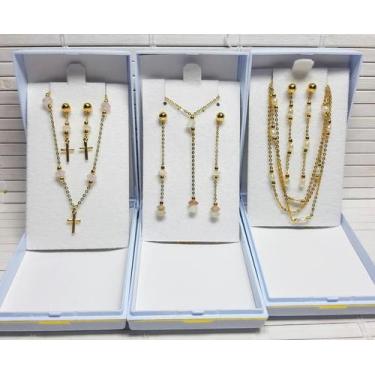 Imagem de Gargantilhas com brincos Combo 3 conjuntos - Planeta Rubi