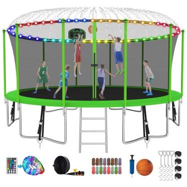 Imagem de SKYUP Tranpoline 1500LBS 16 15 14 12 FT Tranpoline para 7 10 crianças e adultos, Tranpo...