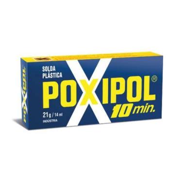 Imagem de Poxipol Cinza 21g - Cola Epóxi Resistente para Metal, Madeira, Porcela