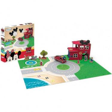 Imagem de Brinquedo de Montar Corpo de Bombeiros Mickey 41 Peças - Xalingo