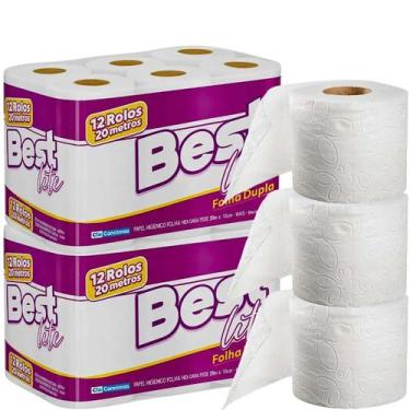Imagem de Papel Higiênico Best Folha Dupla 20M 8X12 Alta Qualidade Macio Neutro 
