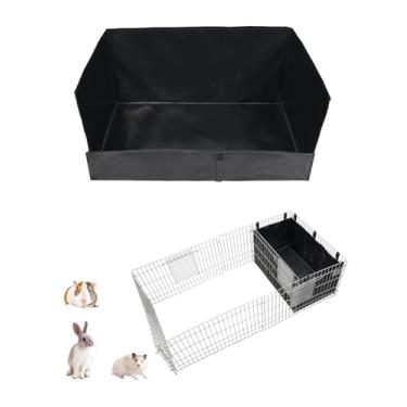Imagem de GINIDEAR Forro de gaiola de porquinho-da-índia, caixa de areia e alimentador de feno para coelhos de porquinho-da-índia, hamsters, ouriços, furões e outros animais pequenos. Para cozinha de gaiola do