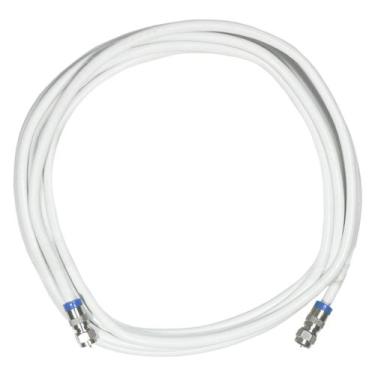 Imagem de Cabo Antena Tv UHF VHF Digital Parabólica RG6 Crimpado Pronto Branco C
