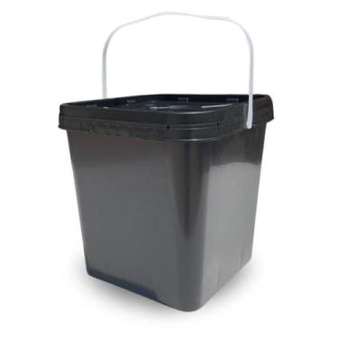 Imagem de Balde Quadrado 16L Com Tampa E Alça Da Growpack - Nastripack