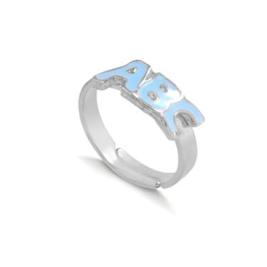 Imagem de Anel Infantil com Letras “ABC” (Azul)