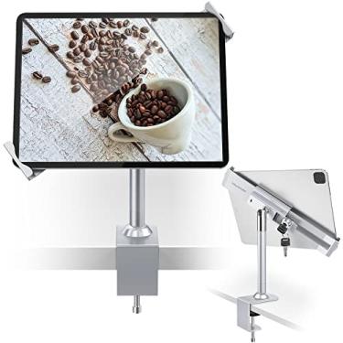 Imagem de AboveTEK Suporte de tablet antifurto com bloqueio – giratório 360/320 POS – trava de segurança para tablet bloqueável, suporte de mesa de mesa para iPad Fire de 7 a 11 polegadas, Microsoft Galaxy Tab