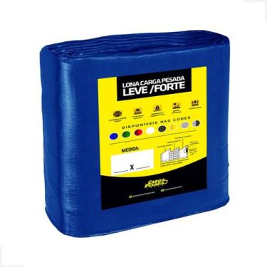 Imagem de Lona Barraca De Feira Azul 300 Micras Impermeável 5x11 / 11x5 - CARGA 