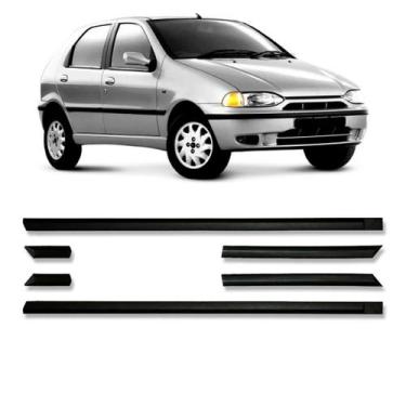 Imagem de Jogo Friso Lateral Palio 4pts 1996 97 98 99 2000 6pcs Preto - SP ACESS