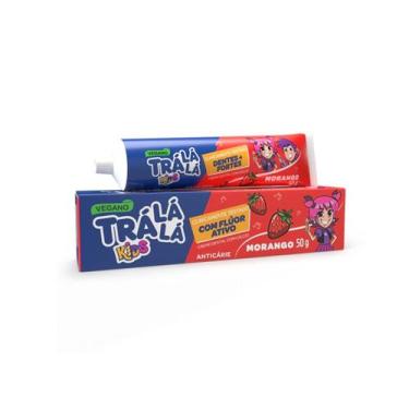 Imagem de Creme Dental TRA LA LA Kids C/Fluor 50GR Morango - Phisalia