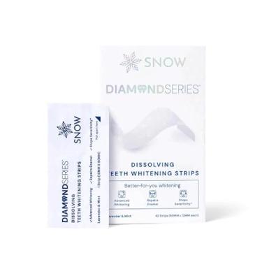 Imagem de SNOW Tiras De Clareamento Dental Com Dissolução De Diamante - Tiras Brancas Suaves E Seguras Para O Esmalte Para Clareamento Dental, Higiene Dental Em Casa E Cuidados Com Os Dentes Com Hidroxiapati
