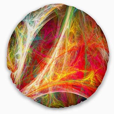 Imagem de Design místico vermelho fractal abstrato sala de estar, sofá, almofada + capa de almofada impressa em ambos os lados 50 cm