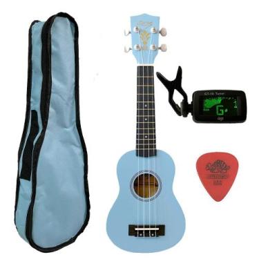 Imagem de Ukulele Azul Seven Soprano Suk-07 LB C/ Capa e Afinador - Seven Guitar