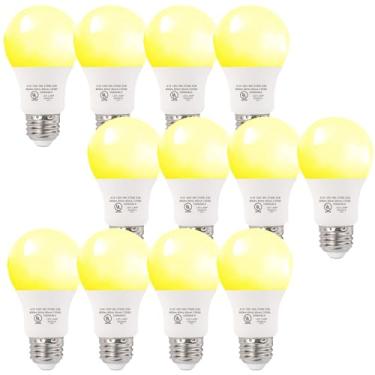Imagem de GLOWNOVA Pacote com 12 lâmpadas LED brancas macias - perfeitas para quarto e sala de estar, equivalente a 60 W, 2700K, 9W, vida útil de 15.000 horas, soquete E26