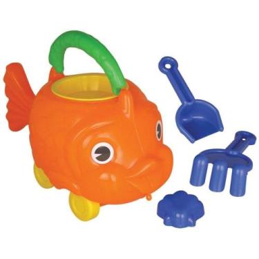 Imagem de Balde de Praia Infantil Peixao Com 5 Pecas - Rosita - Ref 9430
