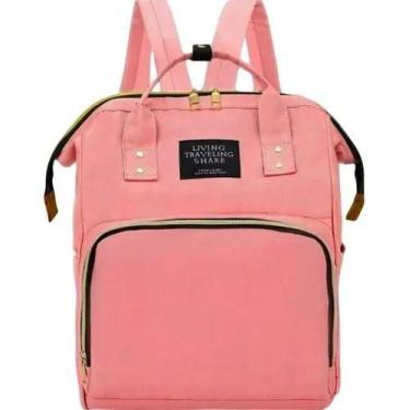 Imagem de Mochila Maternidade Bolsa Mamãe Bebê Multifunção Ótima ROSA - REPAROCE