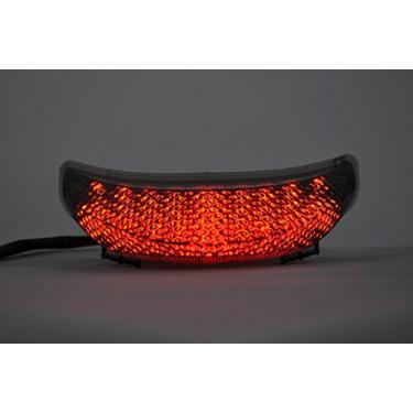 Imagem de Lanterna traseira de LED para motocicleta com lentes fumadas, luz traseira de freio com indicadores de luz de seta integrados para Honda 2007-2008-2009-2010 CB600F HORNET