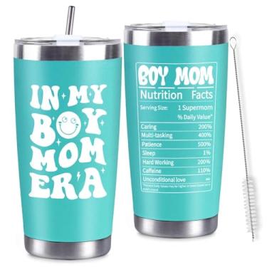 Imagem de CUPLOOV Conjunto de copos de aço inoxidável azul de 590 ml para presente de dia das mães, mulheres grávidas, menino mamãe, grávidas, grávidas, mães grávidas, mães pela primeira vez, esposa, amiga