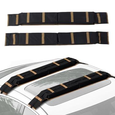 Imagem de Fabater Almofadas de Teto Universal Car Soft Roof Rack Heavy Duty Straps, Alças e Saco de Armazenamento, Anti Slip Car Racks Pad para Kayaks, Pranchas de Surf, Canoas, Padle Boards