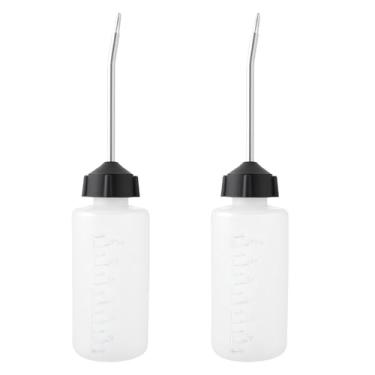 Imagem de 2 peças de óleo para máquina de costura, dispensador de óleo de 120 ml com bico longo angular, garrafa de óleo para máquina de bordar, bicicletas, ferramentas elétricas, acessórios, artesanato DIY