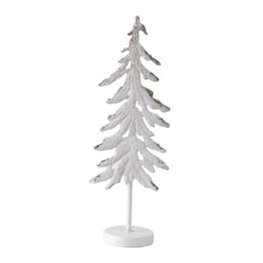 Imagem de UGPLM Enfeite de mesa para árvore de Natal, decoração de Natal portátil, colecionável para lareira, centro de mesa, loja, exposição, casa, Branco 16x10.5x47cm