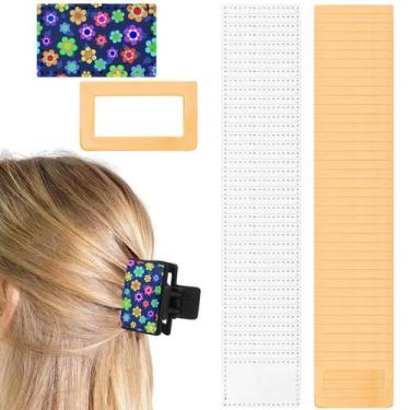 Imagem de Capa de couro PU de sublimação Hair Claw Clips, pacote com 40 - ZhouBo