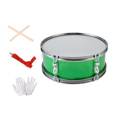 Imagem de menolana Caixa de marcha de 35 cm com som único, tambor de banda multifuncional para iniciantes, aro de liga de alumínio leve com alça de transporte, Verde
