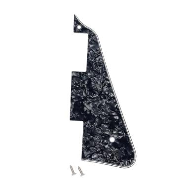 Imagem de Banworks 4 Ply Les Paul Pickguard LP Pickguard Placa contra arranhões 2 furos para guitarra elétrica Epiphone EPI Les Paul LP JT/HB-06 Black Pearl
