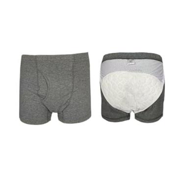 Imagem de Roupa íntima lavável para incontinência urinária para homens, roupa íntima boxer respirável de algodão à prova de vazamento, cuecas protetoras reutilizáveis para incontinência para vazamentos leves (3