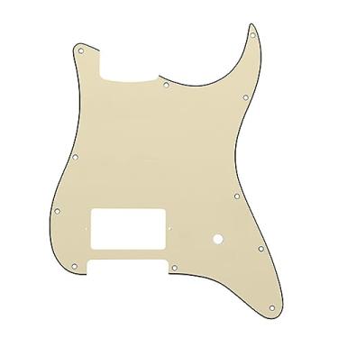 Imagem de ROZILO 11 furos ST/Strat Style One Humbucker Pickguard para EUA/México Fender Tom Delonge Strat guitarra elétrica envelhecida branca