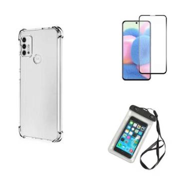 Imagem de Kit Capa a Prova D'água Moto G20 + Capa + Película De Vidro 3D - Motor