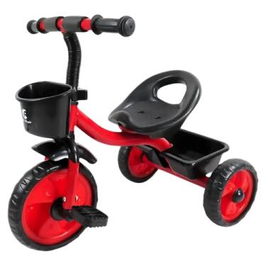 Imagem de Triciclo Infantil Vermelho Atentu com Pedal 3 Rodas Resistente Brinquedo Infantil para Criança 3 Anos Triciclo Menino com Cesto Cestinha para Passeio e Pedal Infantil (Vermelho)