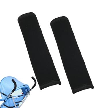 Imagem de 2 capas de alça de carrinho de bebê, almofadas de substituição para carrinho de bebê, capa de alça para carrinho de bebê, apoio de braço à prova de poeira, acessório de carrinho de bebê