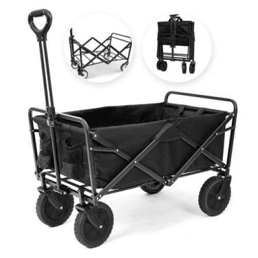 Imagem de Carrinho de Carga Dobrável para Praia Camping até 80kg Zenite